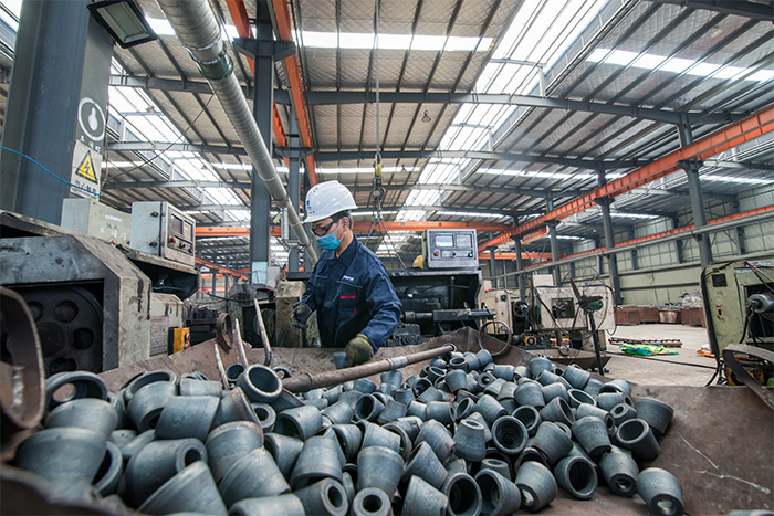 广西网架配件-锥头加工车间